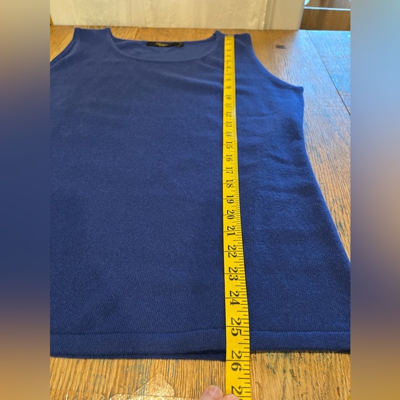 BELLINA – BLUE WOOL-CASHMERE TANK – SIZE XL - Picture 6 of 6